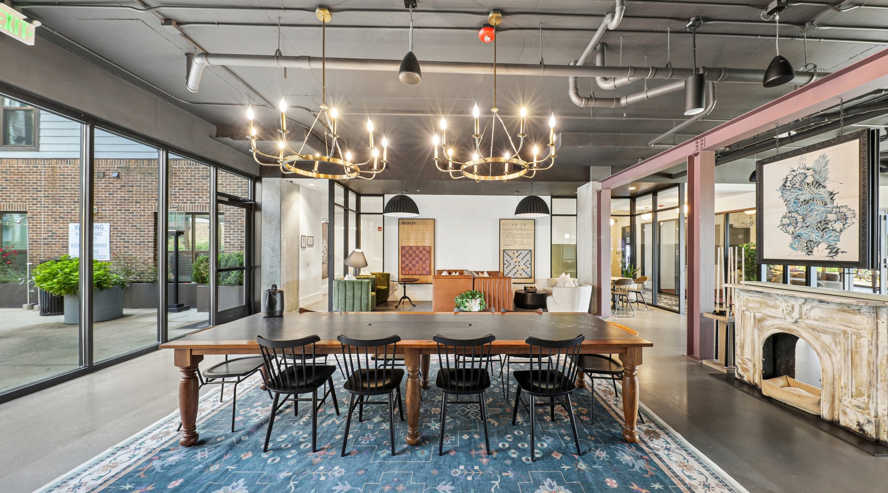 Clubroom at The Boulevard at Grant Park apartment community in Atlanta, GA