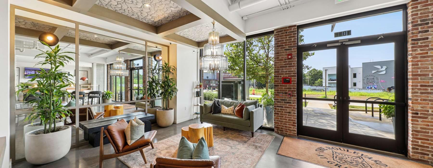 Leasing center at The Boulevard at Grant Park apartment community in Atlanta, GA