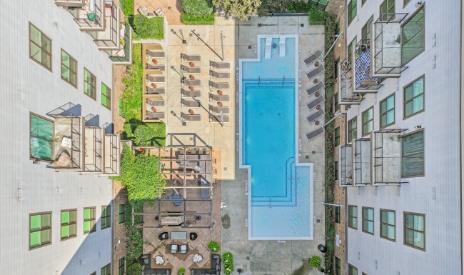 Swimming pool at The Boulevard at Grant Park apartment community in Atlanta, GA